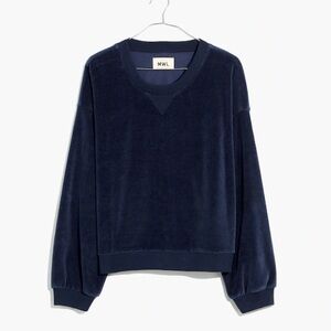 Madewell MWL Velour Crewneck Sweatshirt